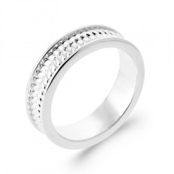 Alliance Argent rhodié Homme