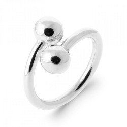 Bague Boules Argent massif...
