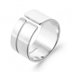 Bague Ouverte Tube Argent...