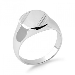 Chevalière Gravable Striée...