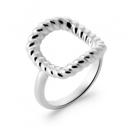 Bague carré ajouré Torsadé...