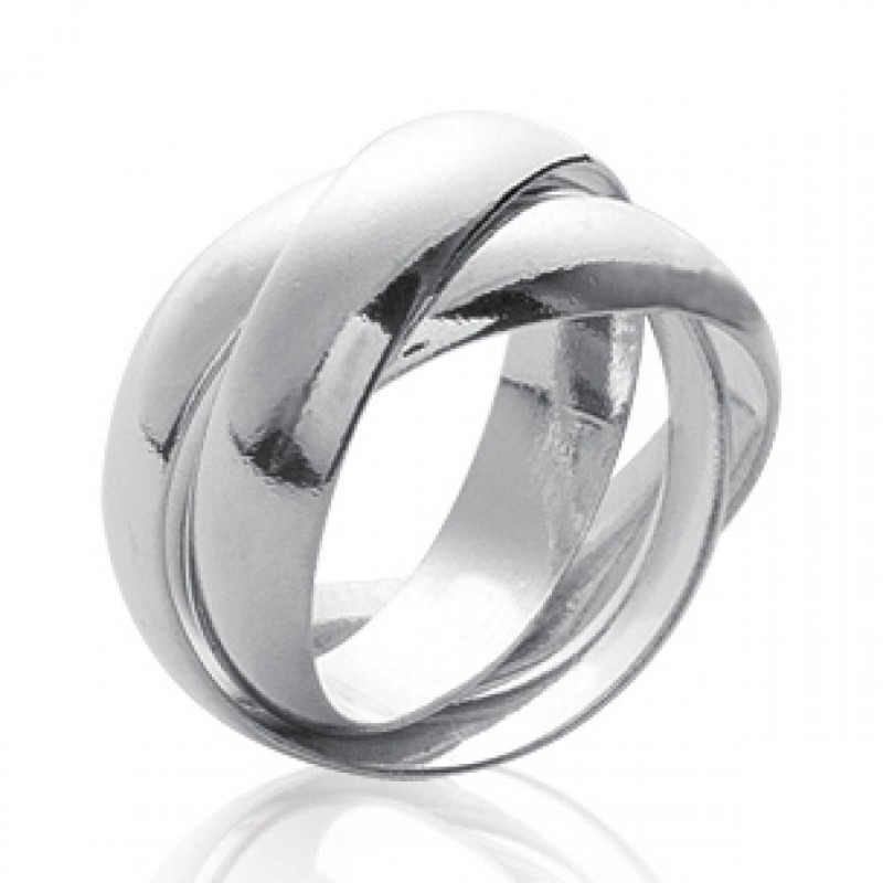 Alliance 3 anneaux 4mm Argent Femme