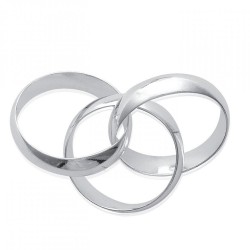 Alliance 3 anneaux 4mm Argent Femme