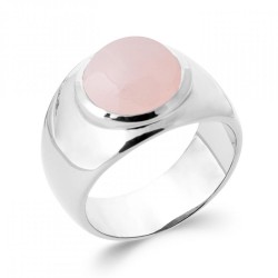 Bague Quartz Rose Argent...