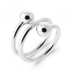 Bague Boules Argent massif...
