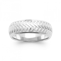 Bague Argent massif 925/000 rhodié Homme