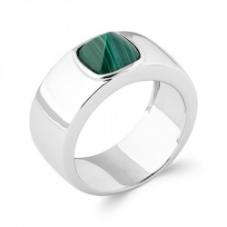 Bague Bandeau Malachite...