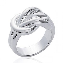Bague Noeud Argent Rhodié