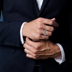 Bague Jonc Argent Quantum 925 Homme