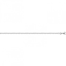Chaîne Forçat diamantée - Argent Rhodié - Homme Femme - Largeur 2,6mm