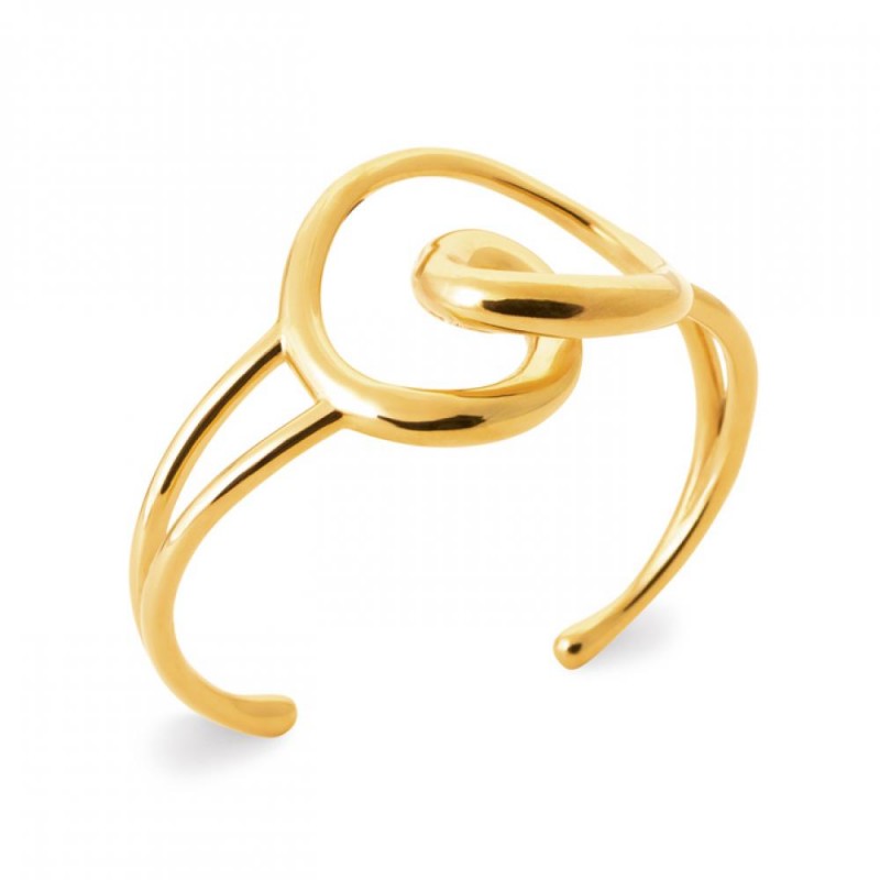 Jonc Ouvert Acier 316L PVD DORÉ 66mm