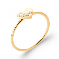 Bague Fine Coeur Plaqué or...