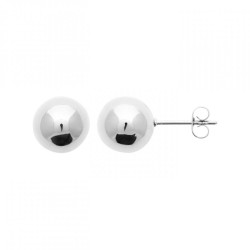 Boucles d'oreilles Puces Boules Acier 316L PVD