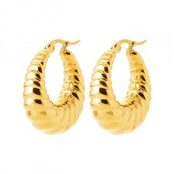 Créoles Acier 316L PVD DORÉ