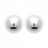 Boucles d'oreilles Puces Boules 10mm Acier 316L PVD
