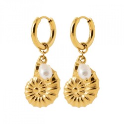 Créoles 10mm Escargot Acier...