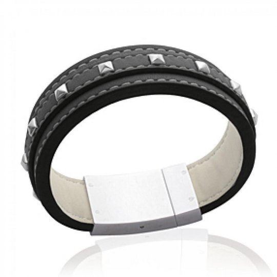 Bracelet 20mm gothique cuir...