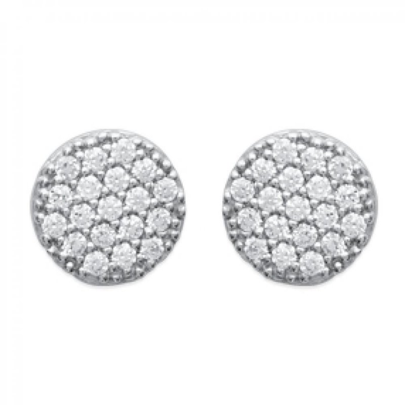 Bijoux Femme Boucles dOreilles Solitaires Argent Sterling 925 Zircon 5A Clous doreilles Diamant Zirconium Ronde